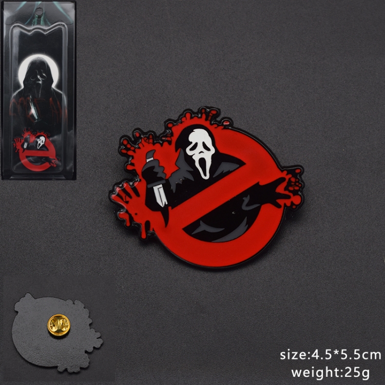 Scream Anime cartoon metal brooch badge price for 5 pcs