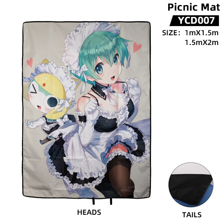 sergeant Anime surrounding picnic mat 100X150cm supports customization with a single image YCD007