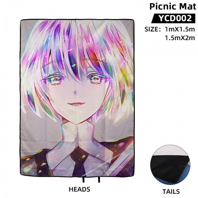 Houseki no Kuni Anime surrounding picnic mat 100X150cm supports customization with a single image