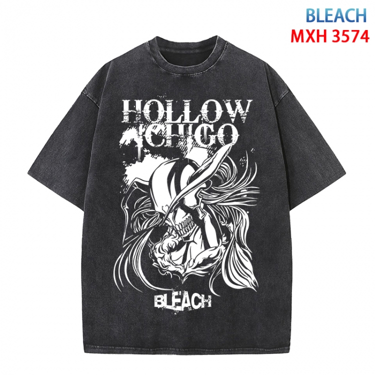 Bleach  Anime peripheral pure cotton washed and worn T-shirt from S to 4XL MXH-3574