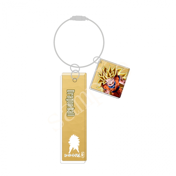 DRAGON BALL Sandwich light column laser two-piece keychain paper card packaging