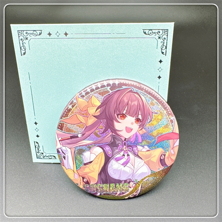 Honkai: Star Rail Laser Double Flashing Sheet Chest Badge Fine Flashing Circular Badge 75mm price for 5 pcs