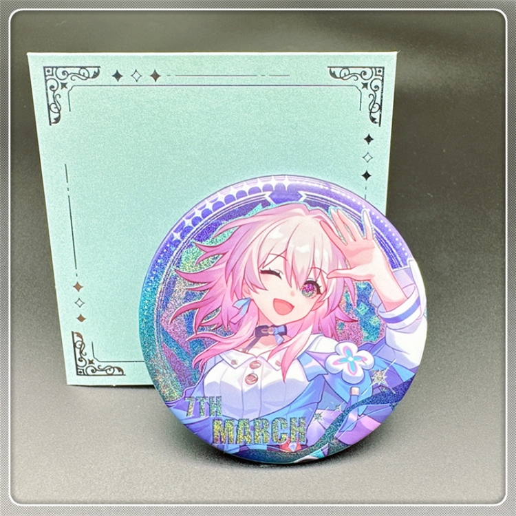 Honkai: Star Rail Laser Double Flashing Sheet Chest Badge Fine Flashing Circular Badge 75mm price for 5 pcs
