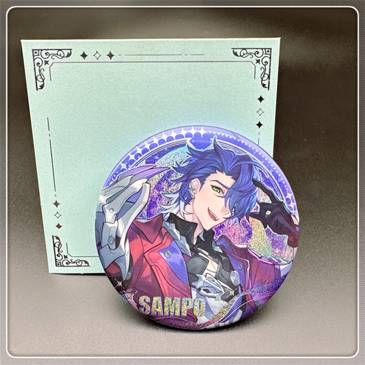 Honkai: Star Rail Laser Double Flashing Sheet Chest Badge Fine Flashing Circular Badge 75mm price for 5 pcs