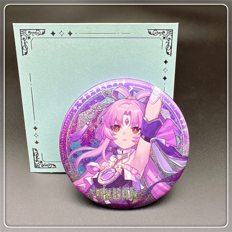 Honkai: Star Rail Laser Double Flashing Sheet Chest Badge Fine Flashing Circular Badge 75mm price for 5 pcs