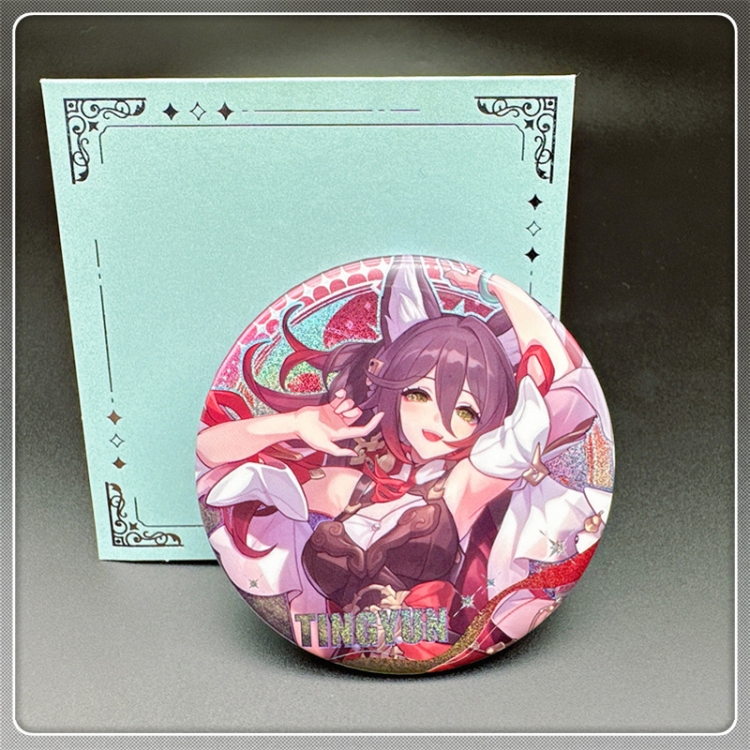 Honkai: Star Rail Laser Double Flashing Sheet Chest Badge Fine Flashing Circular Badge 75mm price for 5 pcs