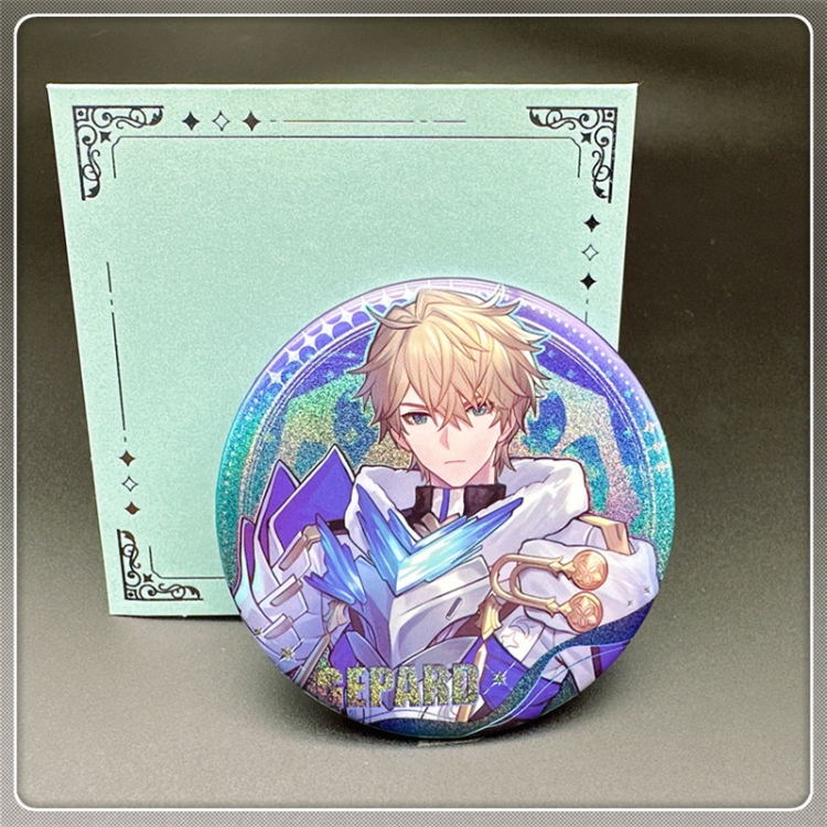 Honkai: Star Rail Laser Double Flashing Sheet Chest Badge Fine Flashing Circular Badge 75mm price for 5 pcs