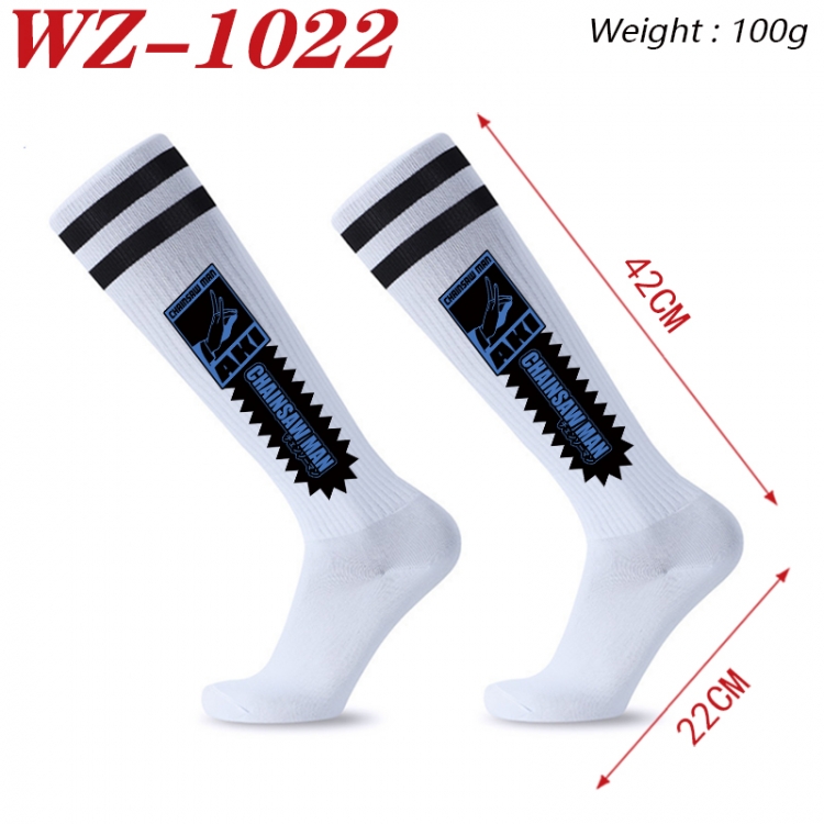 Chainsaw man Embroidered sports football socks Knitted wool socks 42x22cm WZ-1022