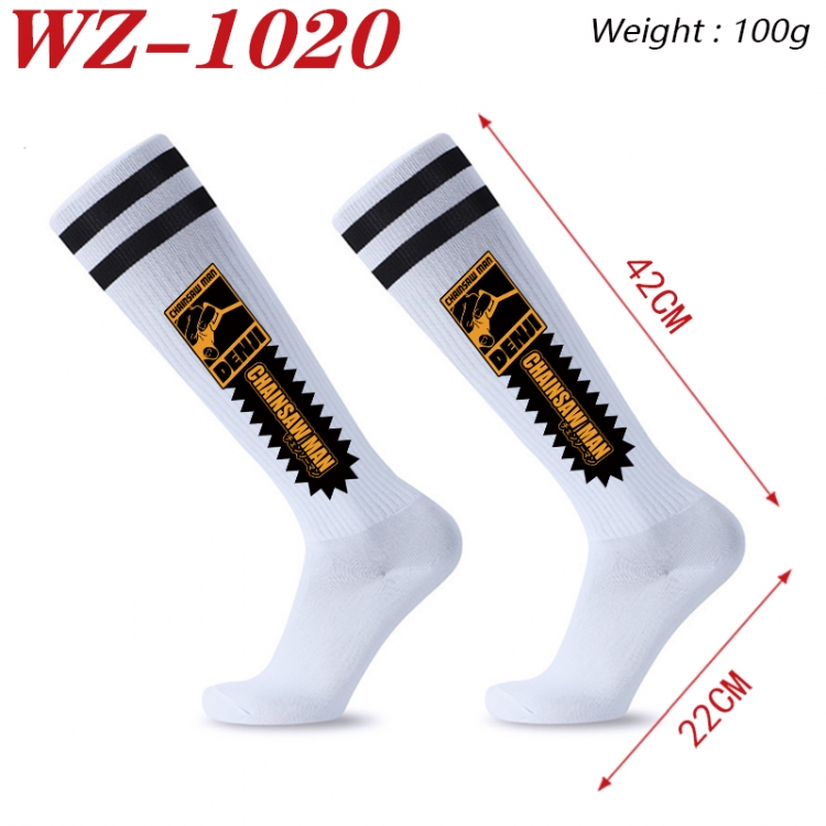 Chainsaw man Embroidered sports football socks Knitted wool socks 42x22cm WZ-1020