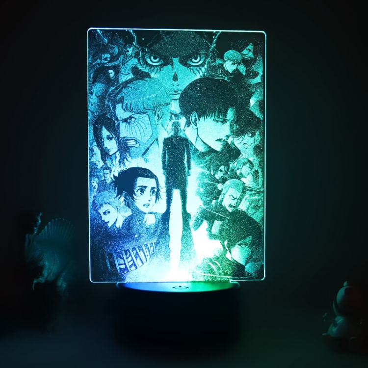 Interior carved 3D USB touch switch LED acrylic luminous creative lamp holder BLACK BASE