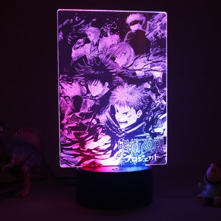 Interior carved 3D USB touch switch LED acrylic luminous creative lamp holder BLACK BASE