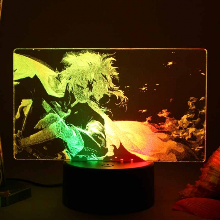 Interior carved 3D USB touch switch LED acrylic luminous creative lamp holder BLACK BASE