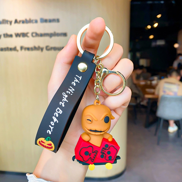 The Nightmare Before Christmas Cartoon Surrounding 3D Car Keychain Bag Hanging Accessories price for 5 pcs