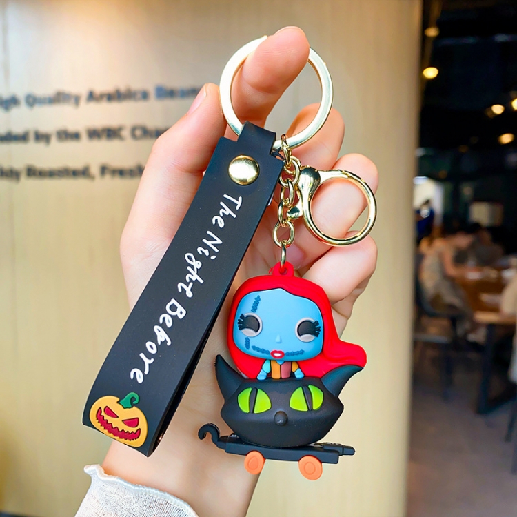 The Nightmare Before Christmas Cartoon Surrounding 3D Car Keychain Bag Hanging Accessories price for 5 pcs