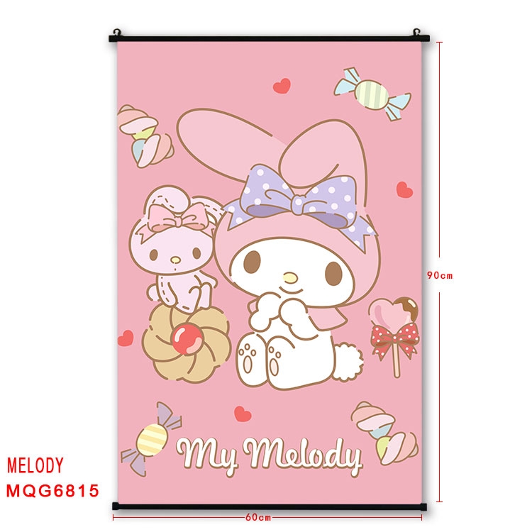melody Anime black Plastic rod Cloth painting Wall Scroll 60X90CM MQG-6815