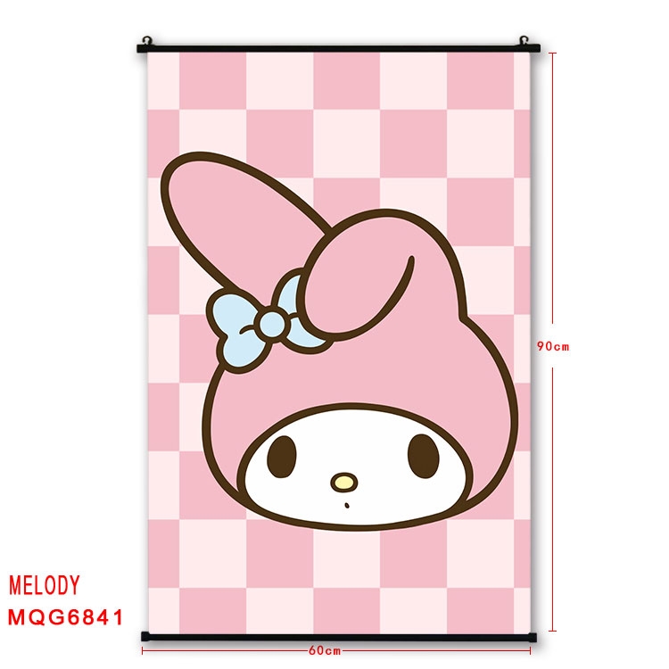 melody Anime black Plastic rod Cloth painting Wall Scroll 60X90CM MQG-6841