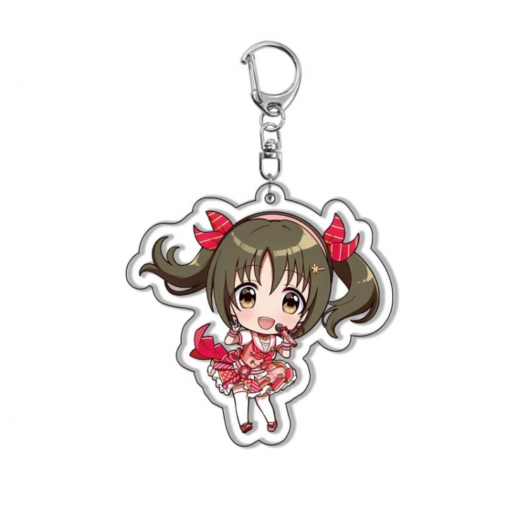 The Idol Master Acrylic D button bag pendant key chain price for 5 pcs