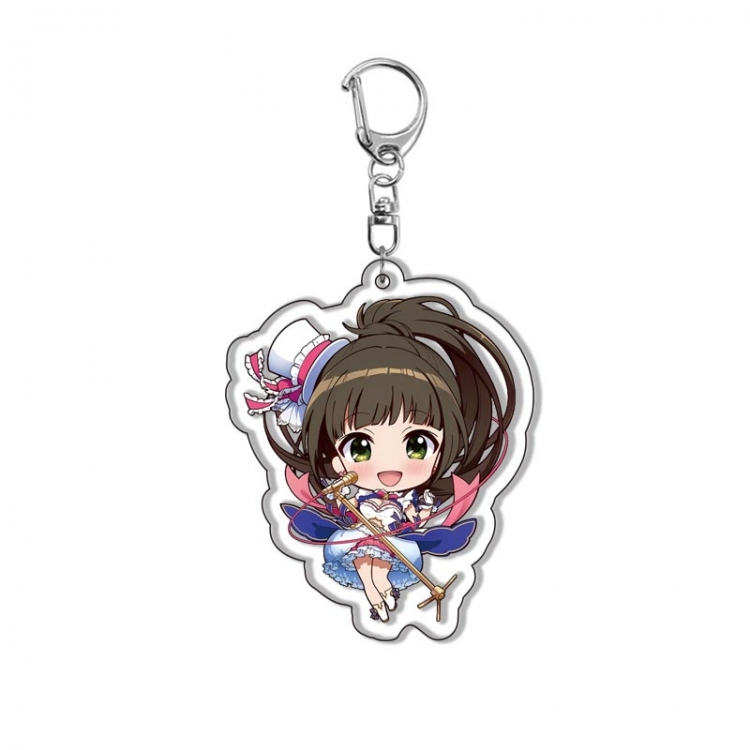 The Idol Master Acrylic D button bag pendant key chain price for 5 pcs