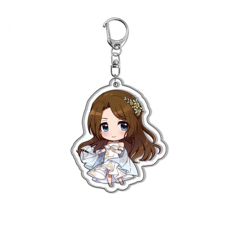 The Idol Master Acrylic D button bag pendant key chain price for 5 pcs