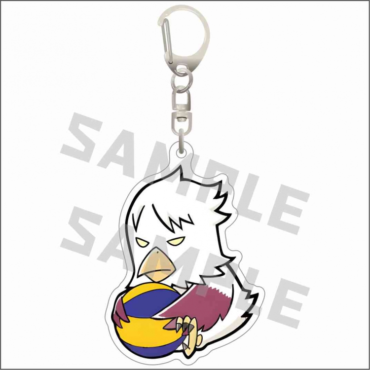 Haikyuu!! Acrylic D button bag pendant key chain price for 5 pcs