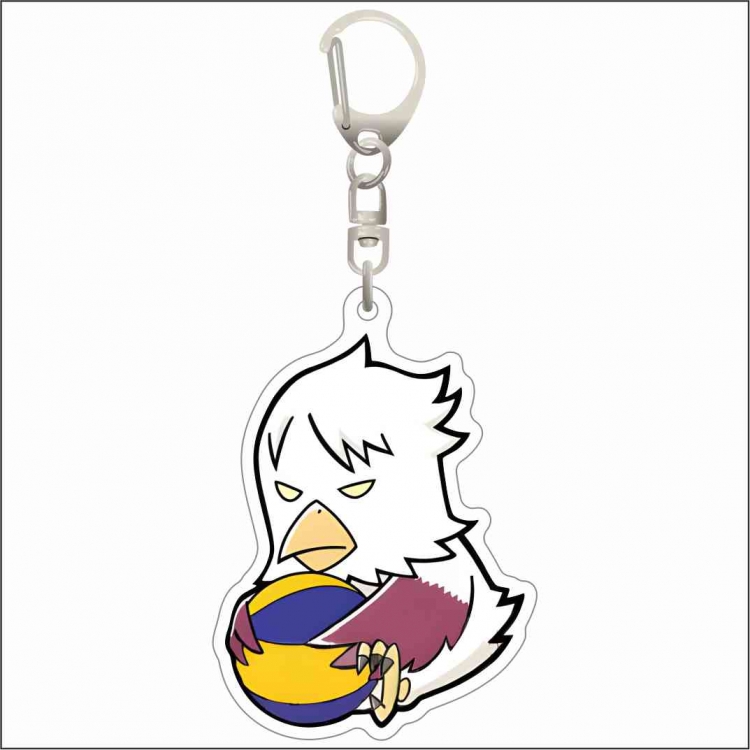 Haikyuu!! Acrylic D button bag pendant key chain price for 5 pcs