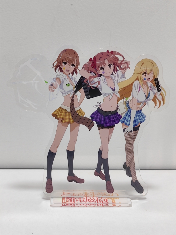 Toaru Kagaku no Railgun Anime Laser Acrylic Humanoid keychain Standing Plates