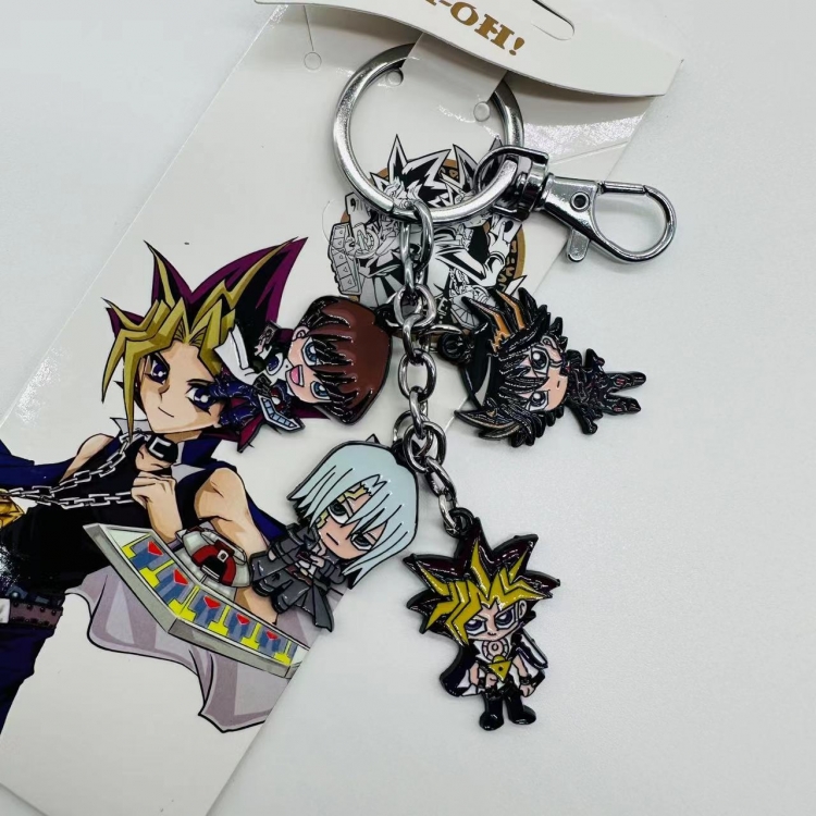 Yugioh Anime cartoon series burning 4 pendant keychain backpack pendant