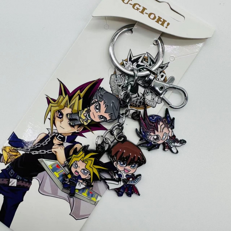 Yugioh Anime cartoon series burning 4 pendant keychain backpack pendant
