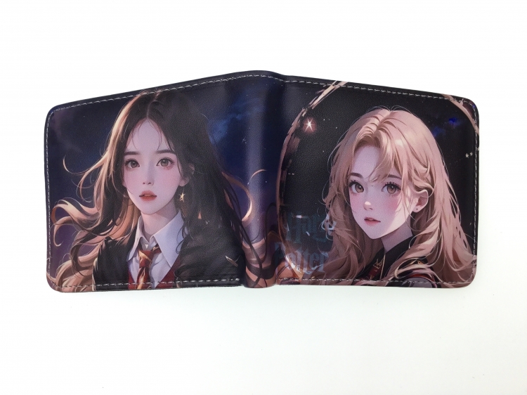 Harry Potter Anime two fold  Short wallet 11X9.5CM 60G