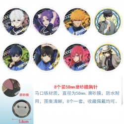 Anime round scrub film brooch ...