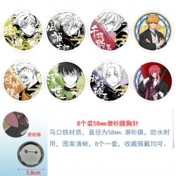 Anime round scrub film brooch ...