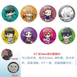 Anime round scrub film brooch ...