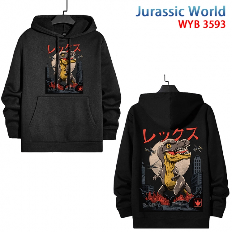 Jurassic World Anime peripheral pure cotton patch pocket sweater from XS to 4XL  WYB593