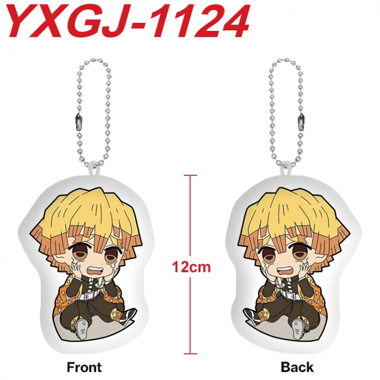 Demon Slayer Kimets Anime Alien Plush Doll Pendant Keychain Pendant Toy 12cm price for 5 pcs YXGJ-1124
