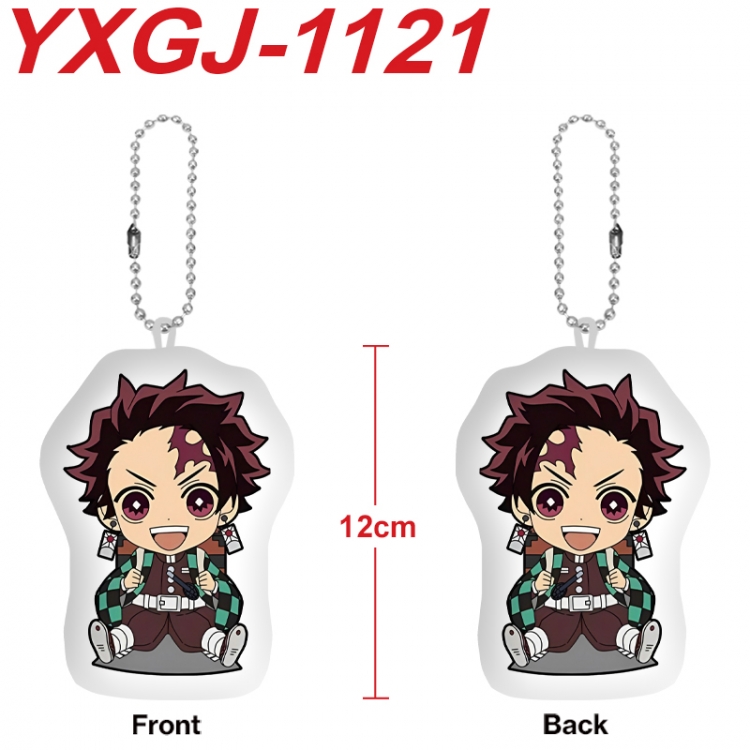 Demon Slayer Kimets Anime Alien Plush Doll Pendant Keychain Pendant Toy 12cm price for 5 pcs YXGJ-1121