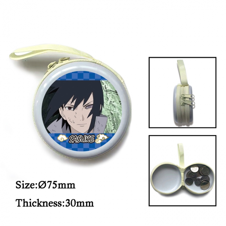 Naruto Anime Surrounding Sheet Zipper Zero Wallet Key Bag 75mm