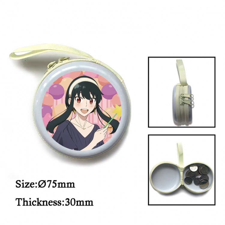 SPY×FAMILY Anime Surrounding Sheet Zipper Zero Wallet Key Bag 75mm