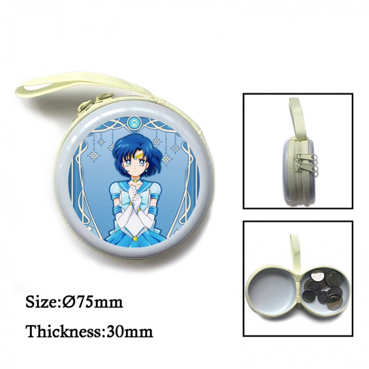 sailormoon Anime Surrounding Sheet Zipper Zero Wallet Key Bag 75mm