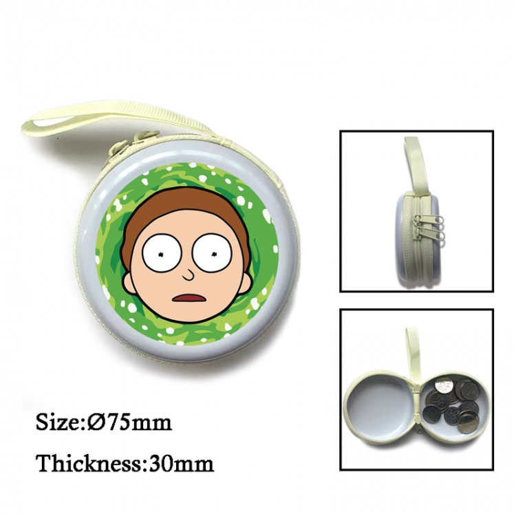 Rick and Morty Anime Surrounding Sheet Zipper Zero Wallet Key Bag 75mm