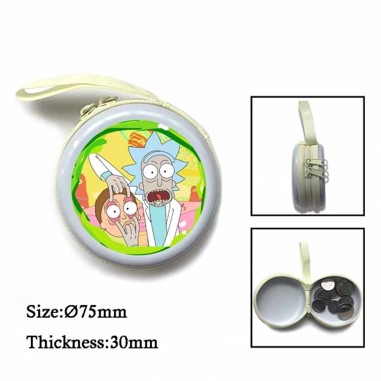 Rick and Morty Anime Surrounding Sheet Zipper Zero Wallet Key Bag 75mm