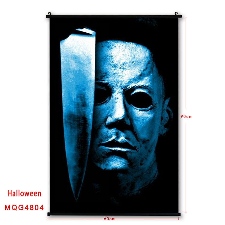 Halloween Anime black Plastic rod Cloth painting Wall Scroll 60X90CM  MQG-4804