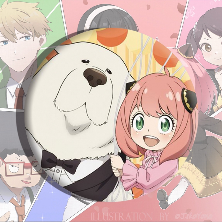 SPY×FAMILY  Anime tinplate brooch badge price for 5 pcs