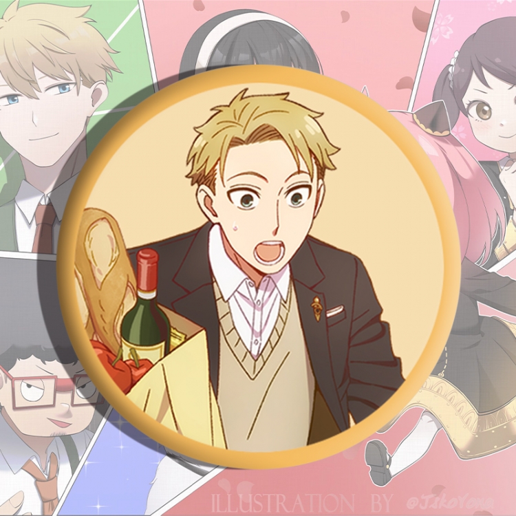 SPY×FAMILY  Anime tinplate brooch badge price for 5 pcs