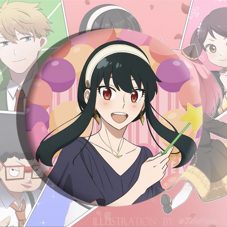 SPY×FAMILY  Anime tinplate brooch badge price for 5 pcs