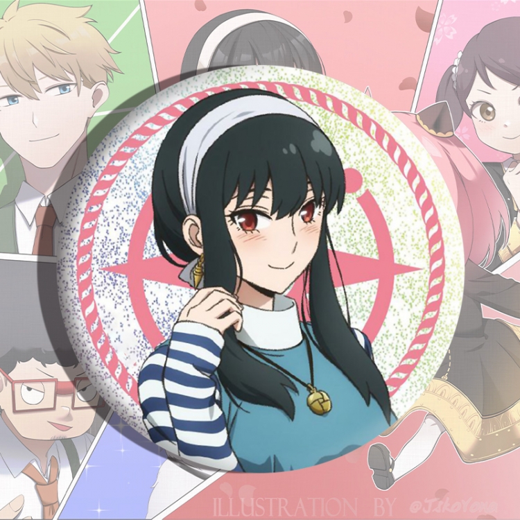SPY×FAMILY  Anime tinplate brooch badge price for 5 pcs