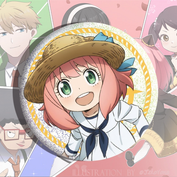 SPY×FAMILY  Anime tinplate brooch badge price for 5 pcs