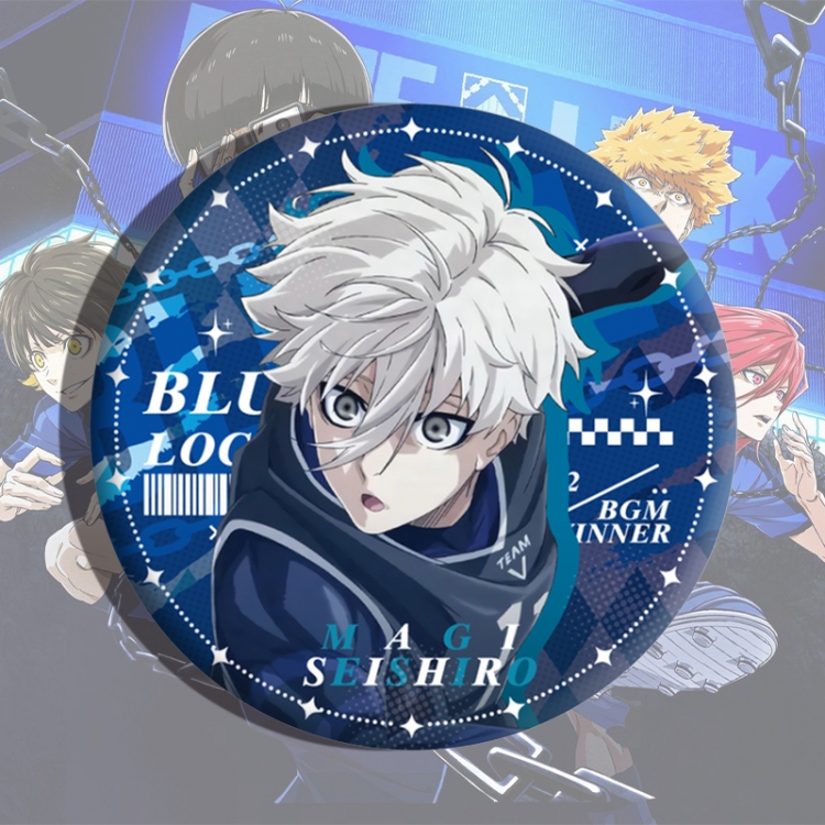 BLUE LOCK Anime tinplate brooch badge price for 5 pcs