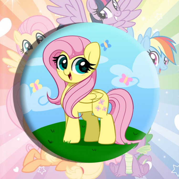 My Little Pony Anime tinplate brooch badge price for 5 pcs