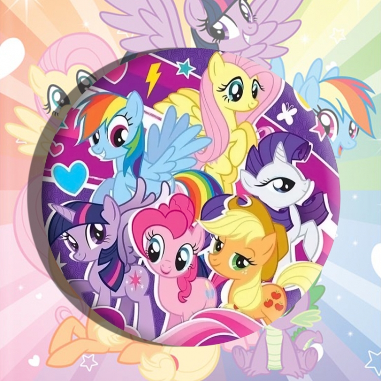 My Little Pony Anime tinplate brooch badge price for 5 pcs