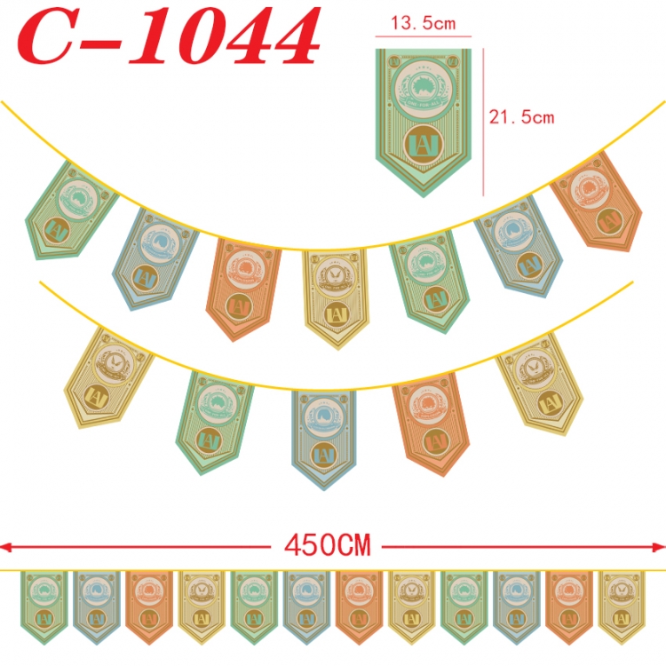 My Hero Academia Halloween Christmas String Flag Inverted Triangle Flag 13.5x21.5cm  C-1044